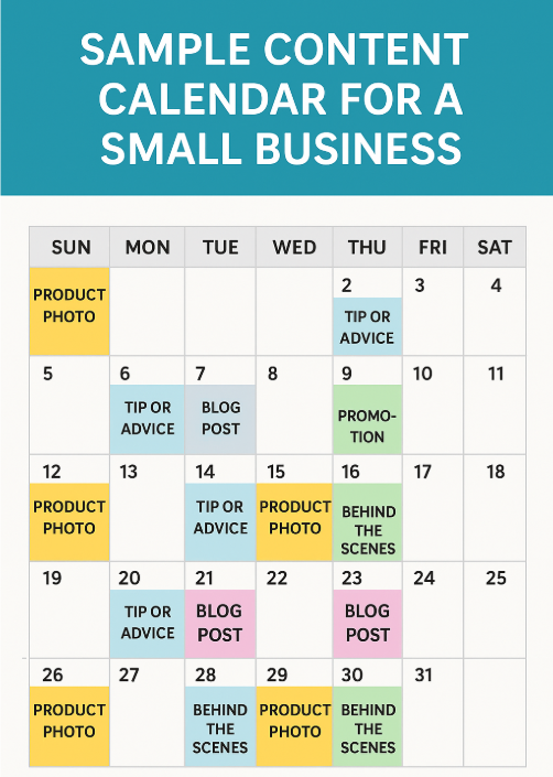 social media sample calendar